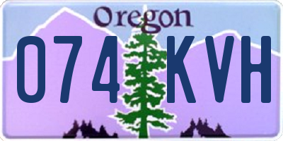 OR license plate 074KVH