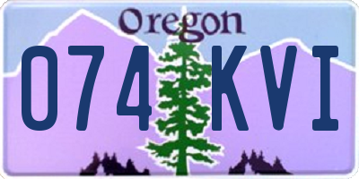 OR license plate 074KVI