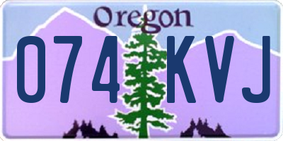 OR license plate 074KVJ