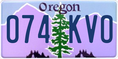OR license plate 074KVO