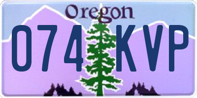 OR license plate 074KVP