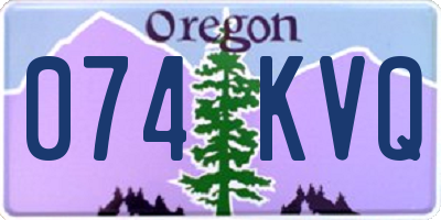 OR license plate 074KVQ