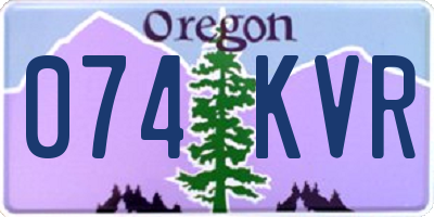 OR license plate 074KVR