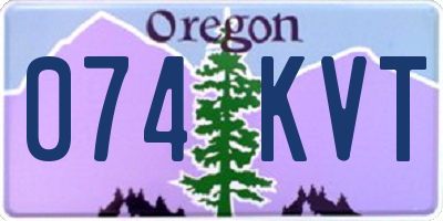 OR license plate 074KVT