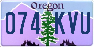 OR license plate 074KVU