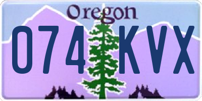 OR license plate 074KVX