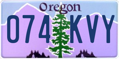 OR license plate 074KVY