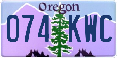 OR license plate 074KWC