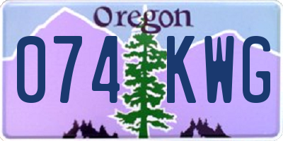 OR license plate 074KWG