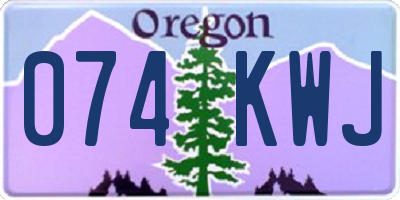 OR license plate 074KWJ