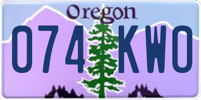 OR license plate 074KWO