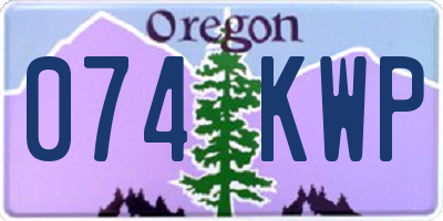 OR license plate 074KWP