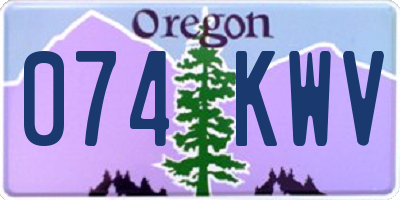 OR license plate 074KWV
