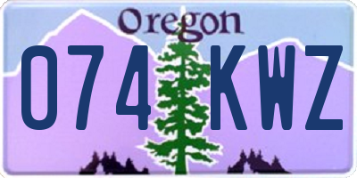 OR license plate 074KWZ