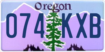 OR license plate 074KXB