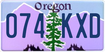 OR license plate 074KXD