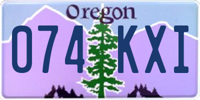 OR license plate 074KXI