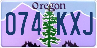 OR license plate 074KXJ