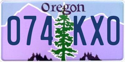 OR license plate 074KXO