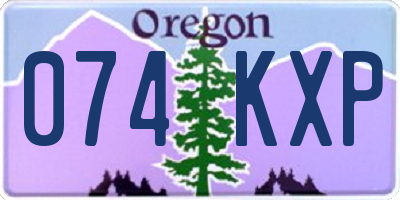 OR license plate 074KXP