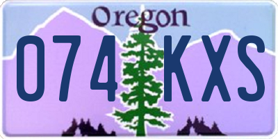 OR license plate 074KXS