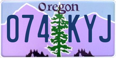 OR license plate 074KYJ