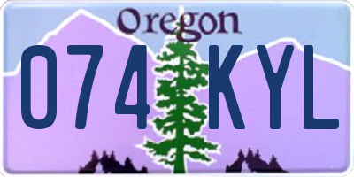 OR license plate 074KYL