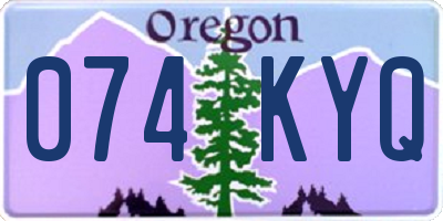 OR license plate 074KYQ