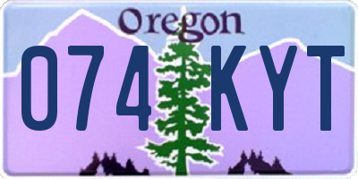 OR license plate 074KYT