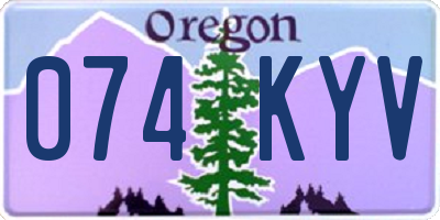 OR license plate 074KYV