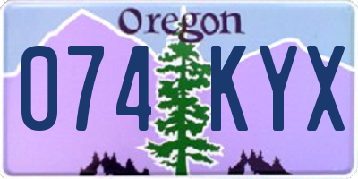 OR license plate 074KYX