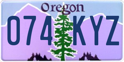 OR license plate 074KYZ