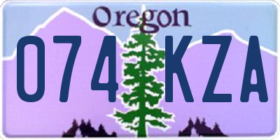 OR license plate 074KZA