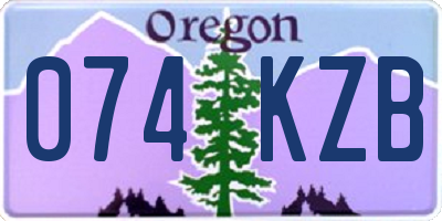 OR license plate 074KZB
