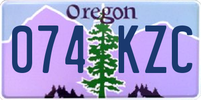 OR license plate 074KZC