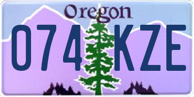 OR license plate 074KZE