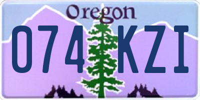 OR license plate 074KZI