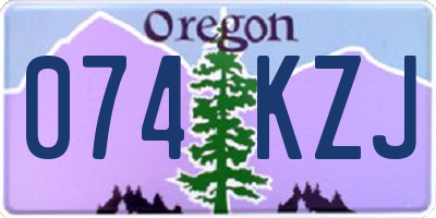 OR license plate 074KZJ