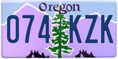 OR license plate 074KZK