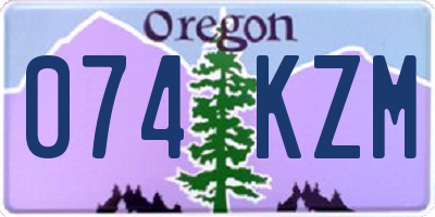 OR license plate 074KZM