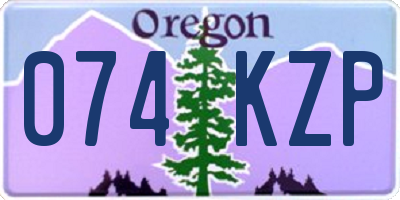 OR license plate 074KZP