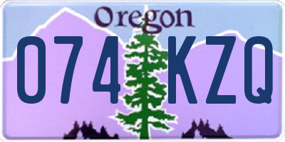 OR license plate 074KZQ