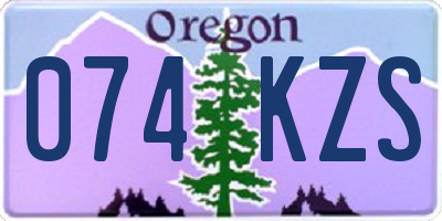OR license plate 074KZS