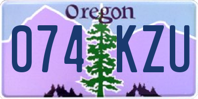 OR license plate 074KZU