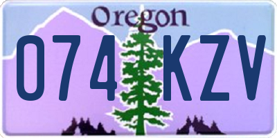 OR license plate 074KZV