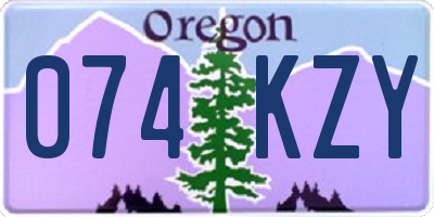 OR license plate 074KZY