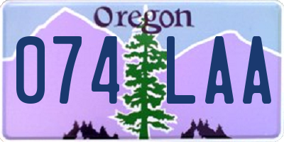 OR license plate 074LAA