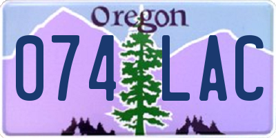 OR license plate 074LAC