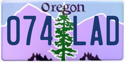 OR license plate 074LAD