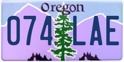 OR license plate 074LAE